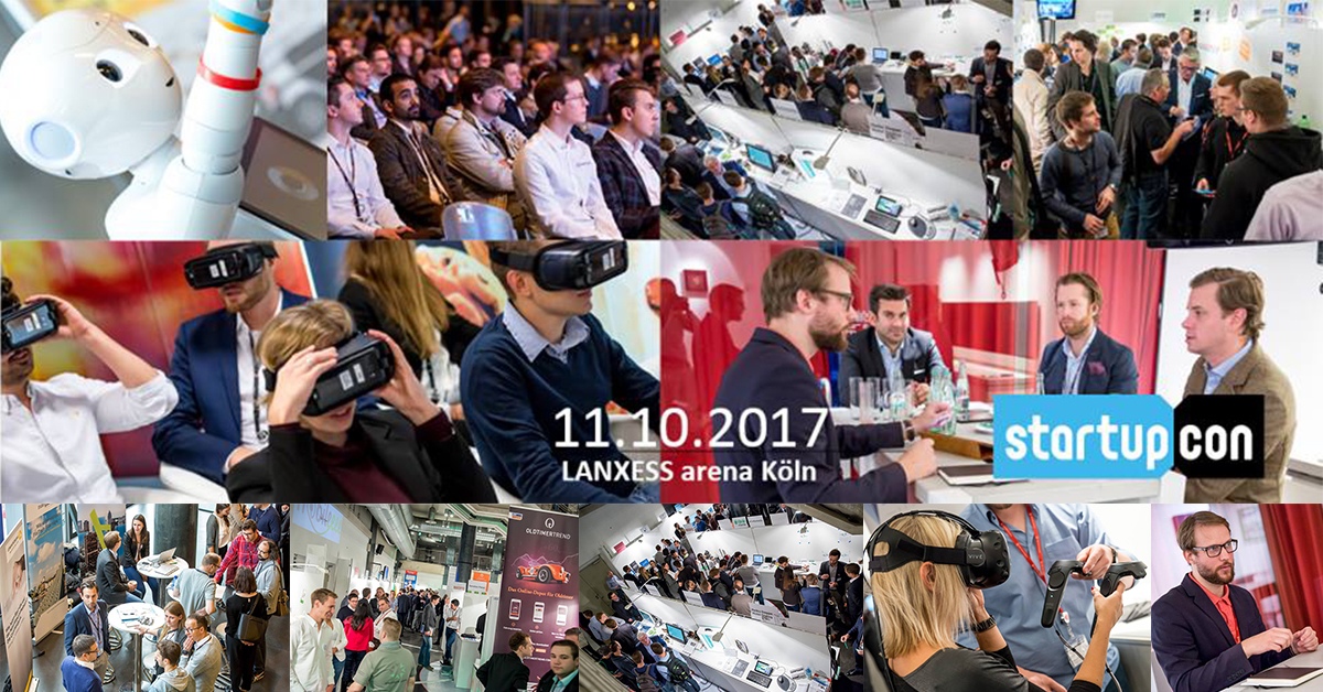 Die StartupCon lädt im Oktober 2017 in die Kölner LANXESS Arena ein
